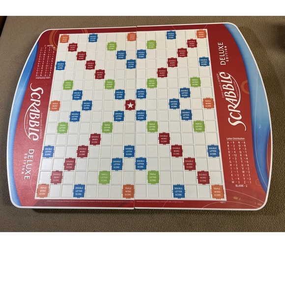 Scrabble Deluxe Edition Rotating Board. All Components Complete With All Letters - Picture 2 of 10